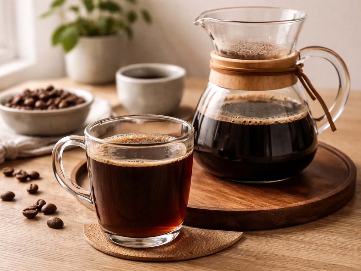Filterkoffie met glazen server