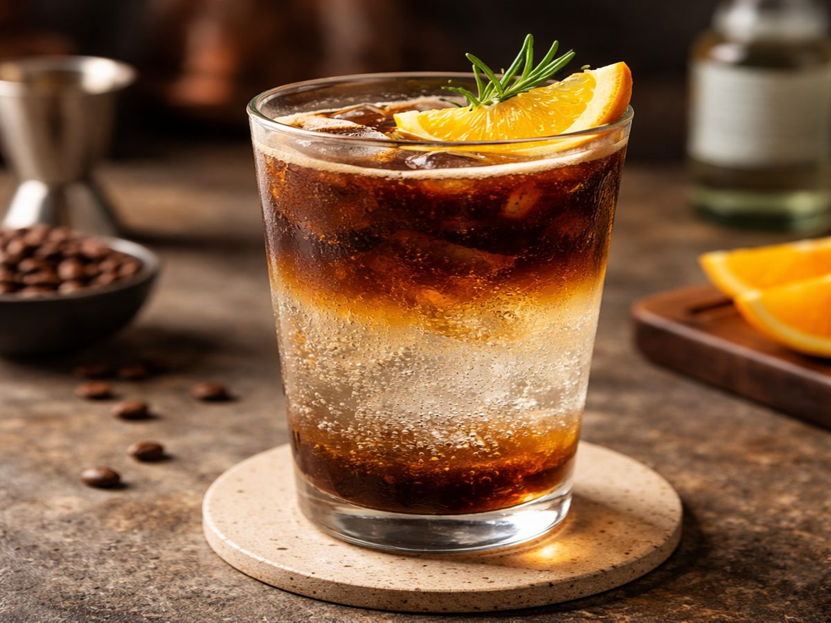 Espresso tonic in glas